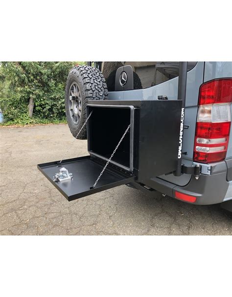 rv out door metal box|aluminum cargo box for van.